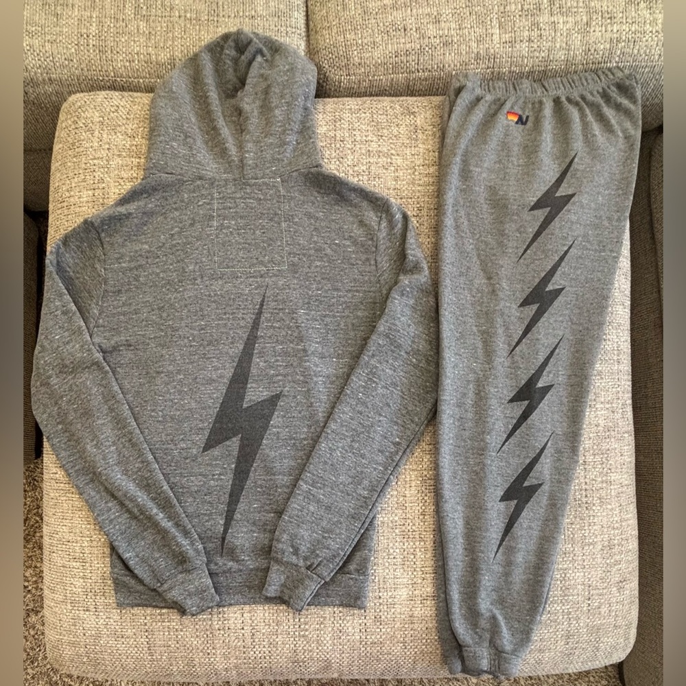 Aviator Nation Gray Hoodie and Sweatpants Set